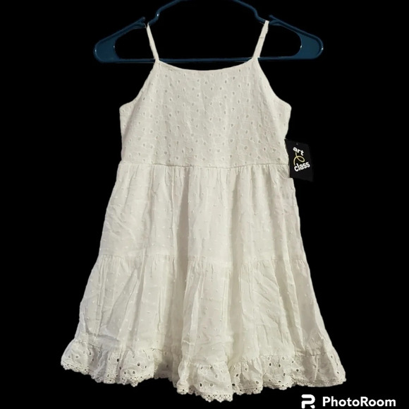 NWT Art Class Girls Eyelet White Dress S 6/6X - Picture 1 of 10
